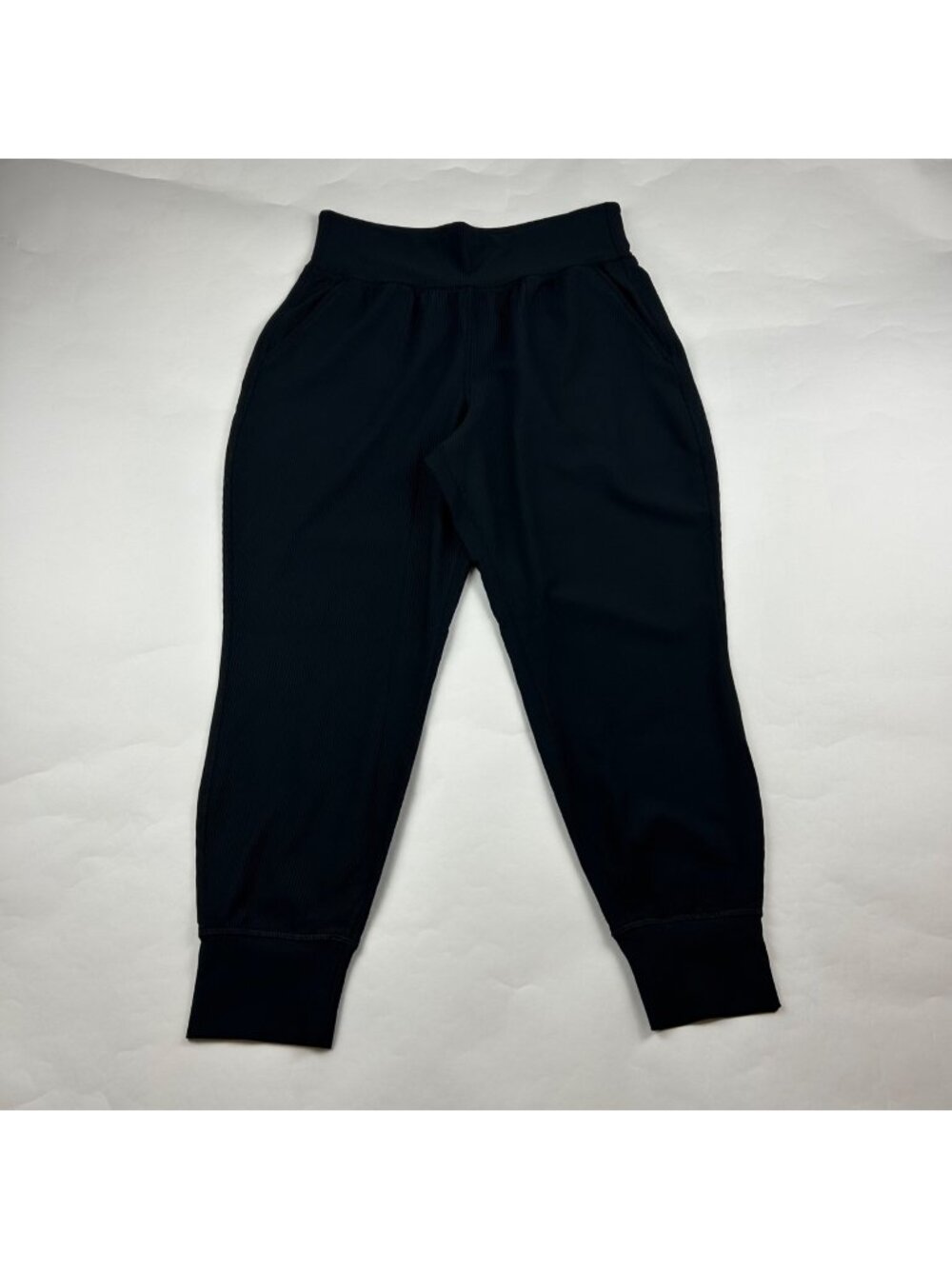 PETITE Old Navy Black RIbbed Powersoft High Rise Jogger Pant LP